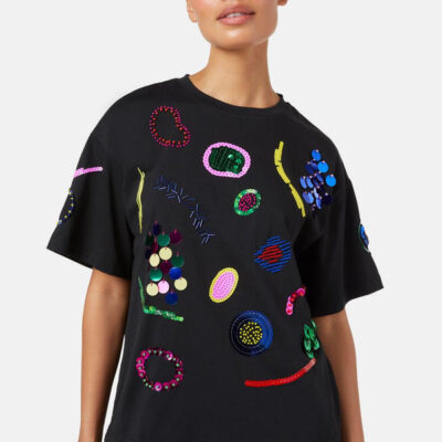Gorman Neon Scribble Sequin Tee
