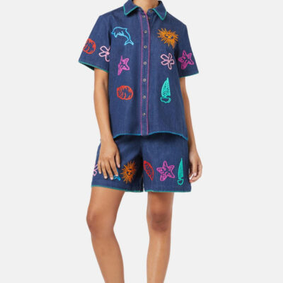 Gorman Taking Time Embroidered Denim Shirt