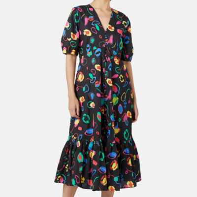 Gorman Neon Scribble Tiered Dress
