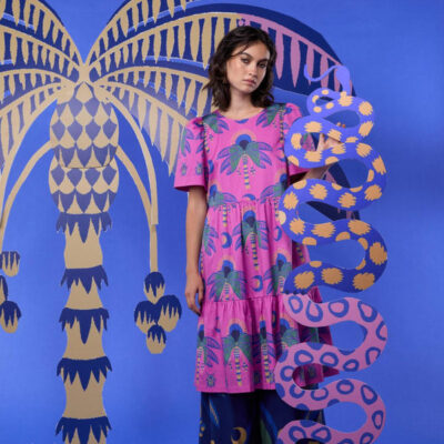 Gorman Stamp Collecting Tiered Dress